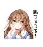 お風呂上り★美容好き女子（個別スタンプ：5）