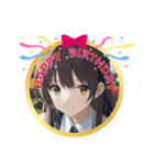 AI美少女・誕生日おめでとう☆ありがとう（個別スタンプ：12）