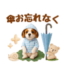 大人可愛いキャバリアで梅雨の気づかい敬語（個別スタンプ：8）