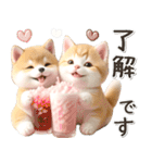 初夏♡ほんわか豆柴とネコ（個別スタンプ：5）