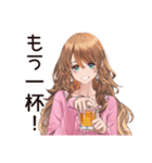 飲み女子のワイワイ集合（個別スタンプ：5）