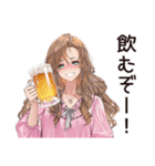 飲み女子のワイワイ集合（個別スタンプ：12）