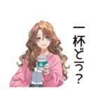 飲み女子のワイワイ集合（個別スタンプ：15）