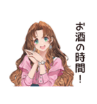 飲み女子のワイワイ集合（個別スタンプ：31）
