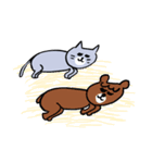 灰色キャットと猫ともだち（個別スタンプ：17）