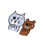 灰色キャットと猫ともだち（個別スタンプ：32）