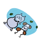 灰色キャットと猫ともだち（個別スタンプ：40）