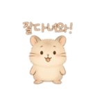2種類のハムスター韓国語（個別スタンプ：3）