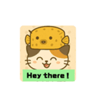 愉快な帽子にゃんこ 英語（個別スタンプ：3）