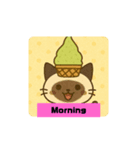 愉快な帽子にゃんこ 英語（個別スタンプ：9）
