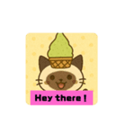 愉快な帽子にゃんこ 英語（個別スタンプ：10）