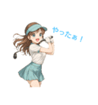 ゴルフ女子のバーディーちゃん（個別スタンプ：4）