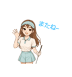 ゴルフ女子のバーディーちゃん（個別スタンプ：8）