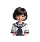 メガネをかけたかわいい女の子 （NT） v.3（個別スタンプ：14）
