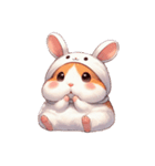 かわいいウサギハムスター （NT） v.3（個別スタンプ：5）