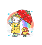 ホワイトキャットの梅雨気分スタンプ（個別スタンプ：5）