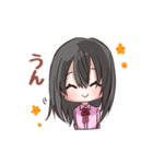 黒髪女の子ちゃん（個別スタンプ：4）