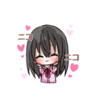 黒髪女の子ちゃん（個別スタンプ：6）