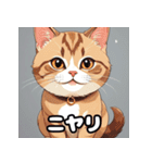 フラットマンチカンのひとことスタンプ（個別スタンプ：1）