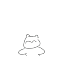 白猫だって動けるんだ（個別スタンプ：1）