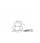 白猫だって動けるんだ（個別スタンプ：6）
