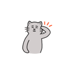 【うごく】灰色ねこさん（個別スタンプ：8）