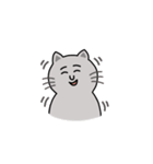 【うごく】灰色ねこさん（個別スタンプ：10）