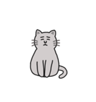【うごく】灰色ねこさん（個別スタンプ：11）