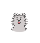 【うごく】灰色ねこさん（個別スタンプ：12）