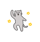 【うごく】灰色ねこさん（個別スタンプ：18）
