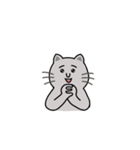 【うごく】灰色ねこさん（個別スタンプ：20）