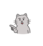 【うごく】灰色ねこさん（個別スタンプ：21）