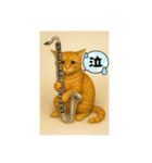 バスクラが大好きな猫（個別スタンプ：5）