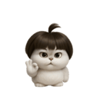 かわいい子猫のお団子ヘア （NT）（個別スタンプ：10）