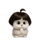 かわいい子猫のお団子ヘア （NT）（個別スタンプ：16）