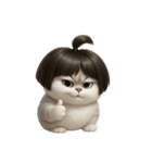 かわいい子猫のお団子ヘア （NT）（個別スタンプ：17）