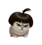 かわいい子猫のお団子ヘア （NT）（個別スタンプ：22）