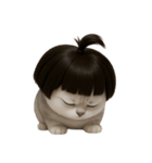 かわいい子猫のお団子ヘア （NT）（個別スタンプ：23）