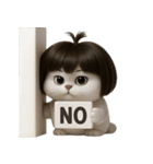かわいい子猫のお団子ヘア （NT）（個別スタンプ：29）