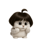かわいい子猫のお団子ヘア （NT）（個別スタンプ：36）