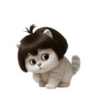 かわいい子猫のお団子ヘア （NT）（個別スタンプ：38）
