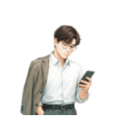 眼鏡をかけた若い会社員 （NT）（個別スタンプ：11）
