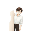 眼鏡をかけた若い会社員 （NT）（個別スタンプ：35）
