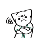 野球ねこ応援団・緑チームVer. その2（個別スタンプ：38）