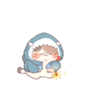 【夏】サメ！パーカー動物（個別スタンプ：21）