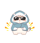 【夏】サメ！パーカー動物（個別スタンプ：22）
