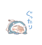 【夏】サメ！パーカー動物（個別スタンプ：29）