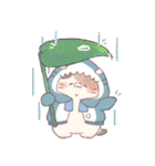 【夏】サメ！パーカー動物（個別スタンプ：30）