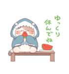 【夏】サメ！パーカー動物（個別スタンプ：32）