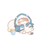【夏】サメ！パーカー動物（個別スタンプ：33）